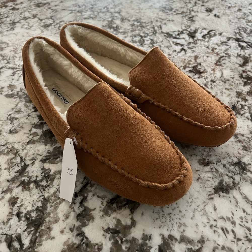 Land’s End Women’s Suede Moccasin Slippers